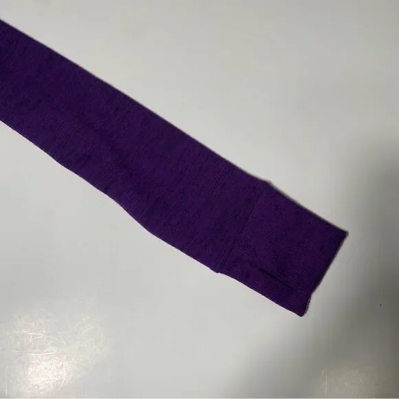 Athleta Heathered Purple Full Zip Hoodie W/ Thumbholes Women's Size Small - Picture 5 of 16